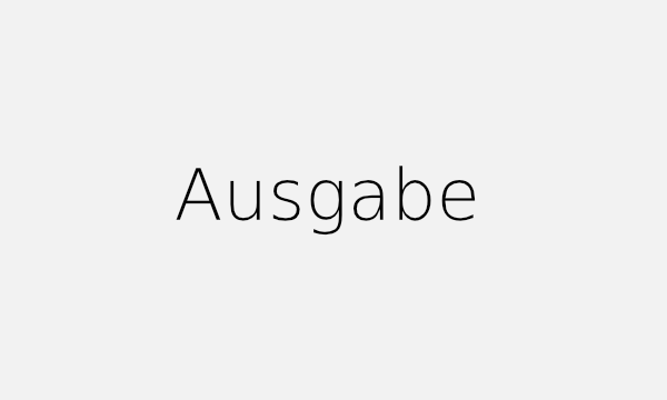 Ausgabe